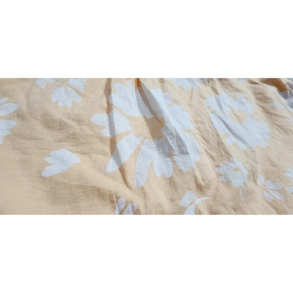 American Eagle Yellow Floral Daisy‎ Cotton Mini Skirt Womens Medium Lined Boho